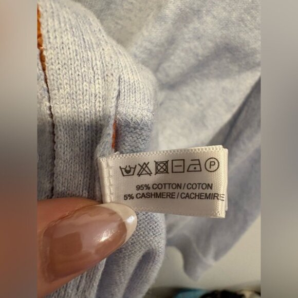 Lisa Todd Zip It Cashmere Cotton Blend Sweater, featuring orange side zippers - Picture 8 of 8